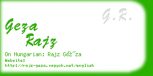 geza rajz business card